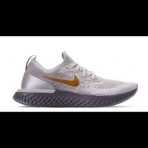 Nike Epic React Flyknit Vast Grey Metallic Gold